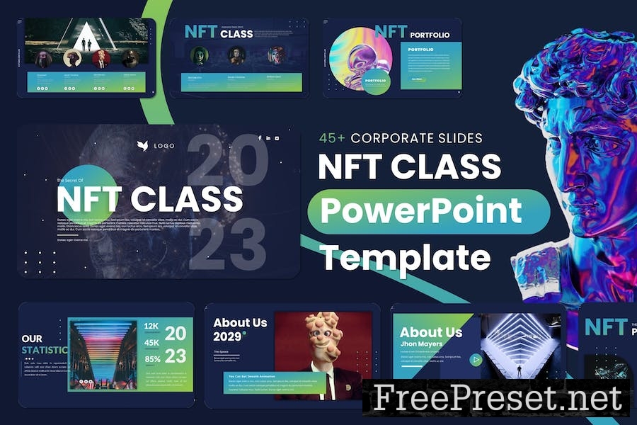 NFT Class - PowerPoint Presentation Template LCRQYWY