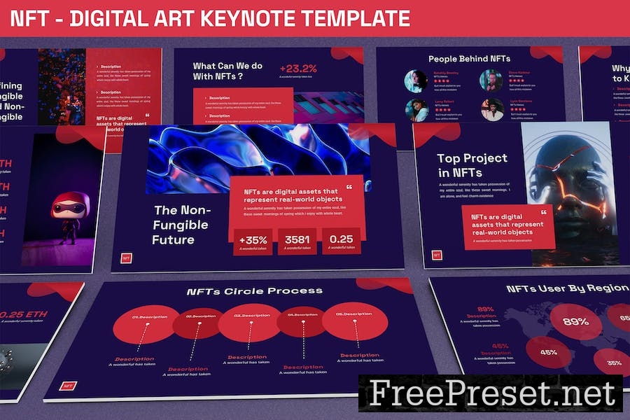 NFT - Digital Art Keynote Template UTDEDXE