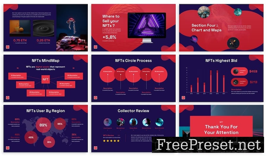 NFT - Digital Art Powerpoint Template ZKNWGWV