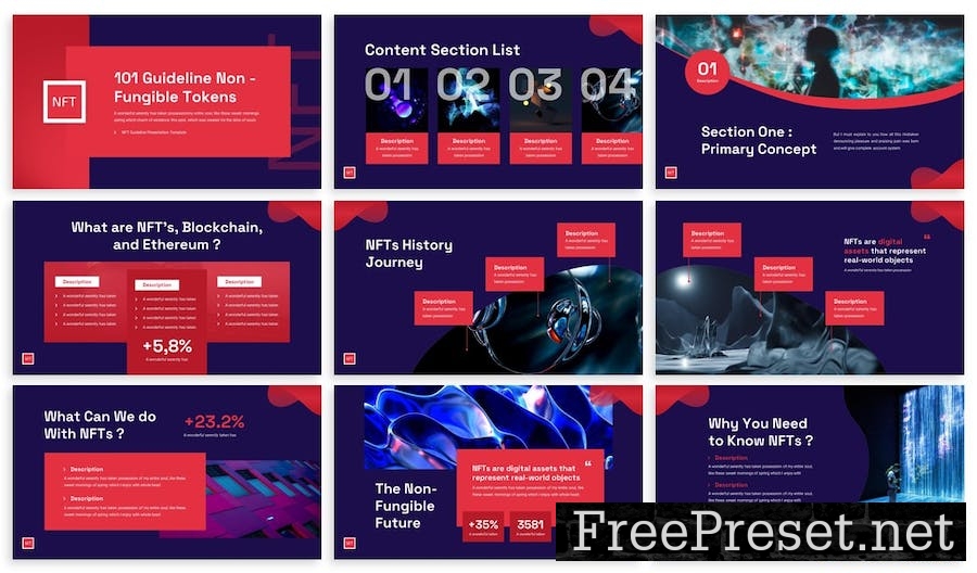 NFT - Digital Art Powerpoint Template ZKNWGWV