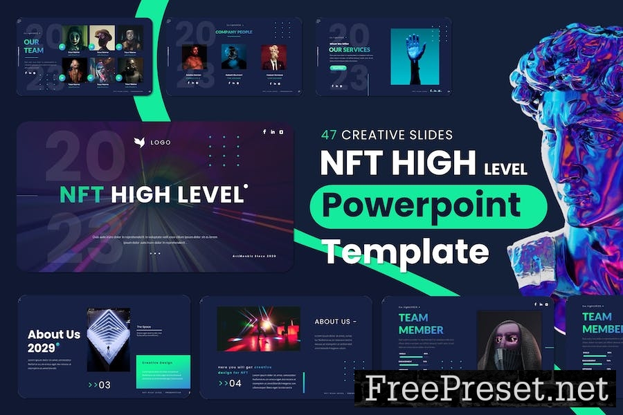 NFT High Level - PowerPoint Presentation Template 67K9D9S