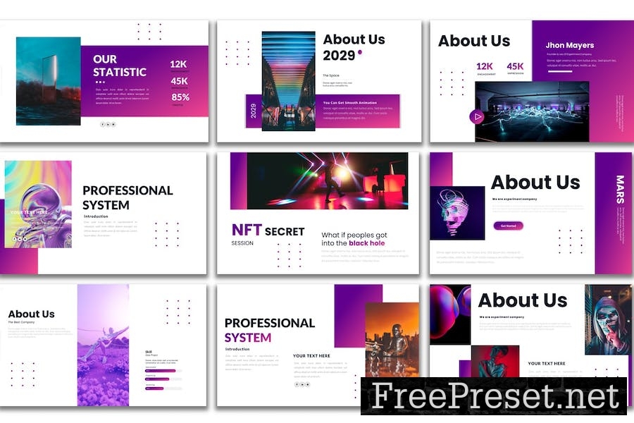 NFT Secret - PowerPoint Presentation Template