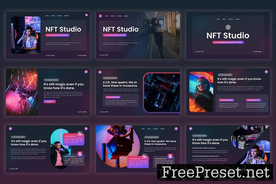 NFT Studio IT & Technology Google Slides Template 6ZFQYK2