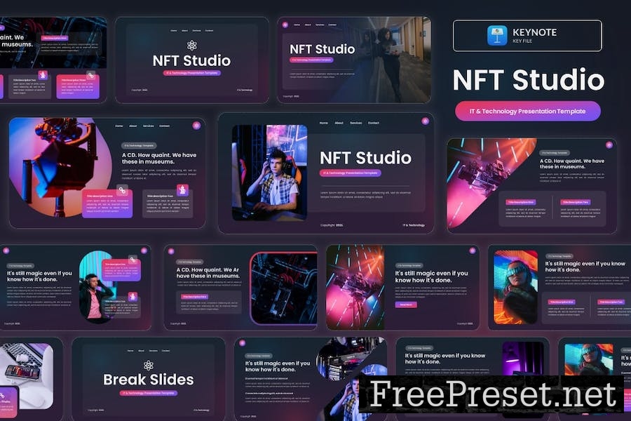 NFT Studio - IT & Technology Keynote Template QQCXARG