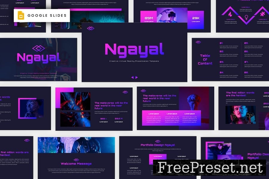 Ngayal - Virtual Reality Google Slides Template 6WCSFTN