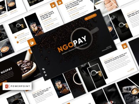 NGOPAY - Coffee Cafe Powerpoint Template KFV5XY9