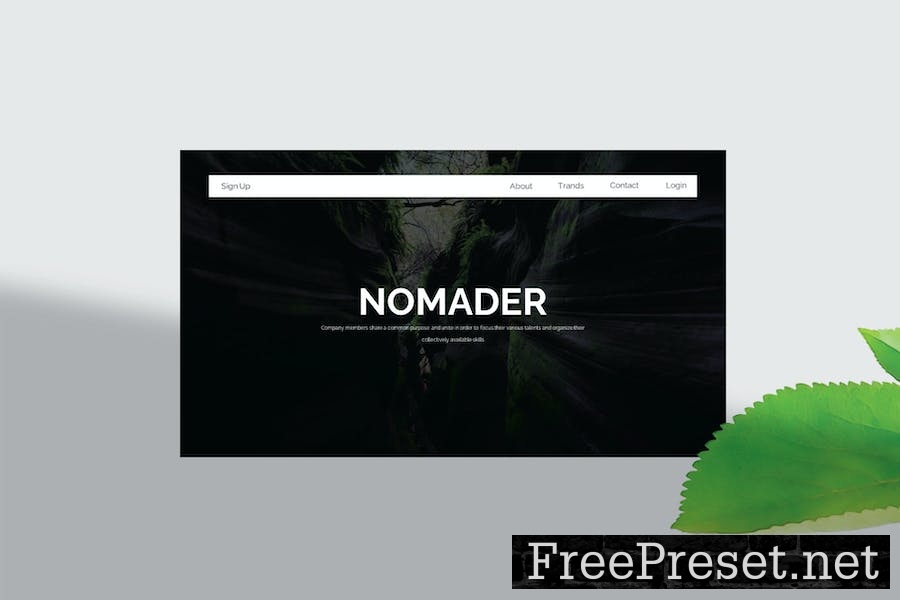 Nomader - PowerPoint Template NRP59F3