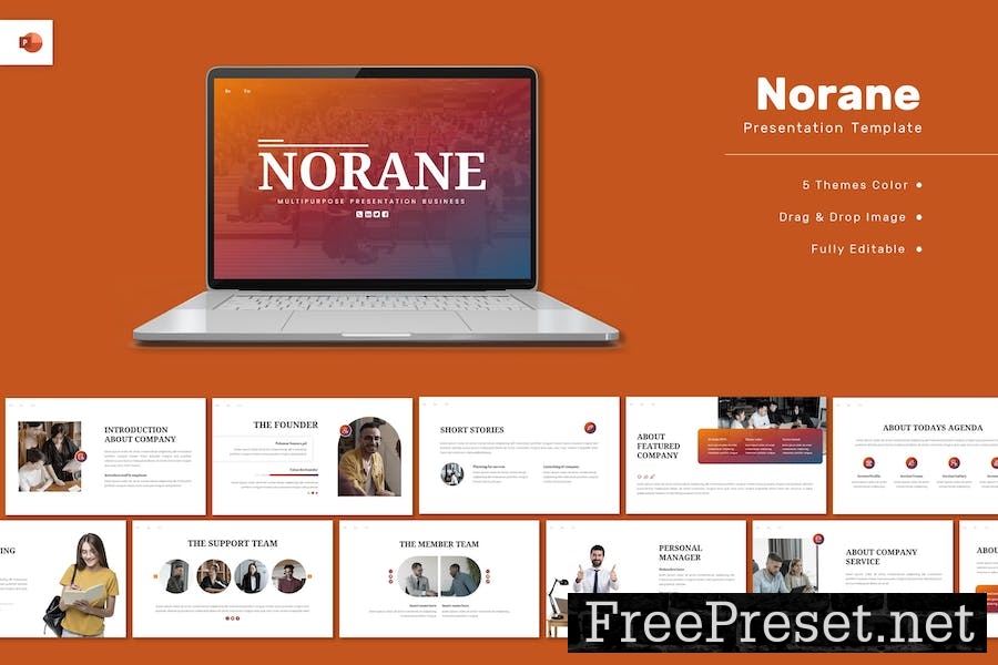 Norane - Multipurpose Powerpoint Template Z73B7AQ