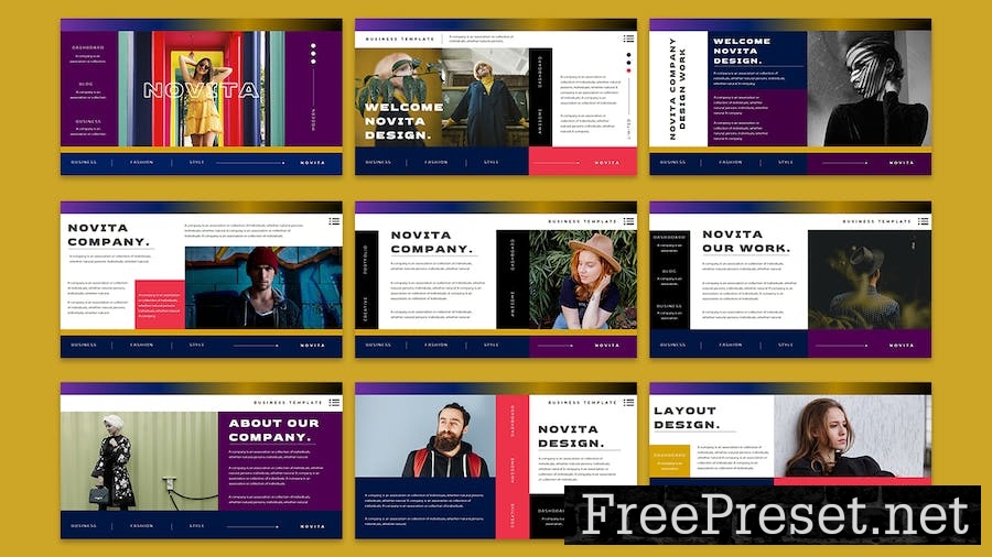 Novita Business Presentation Google Slide Template M8PEBJT