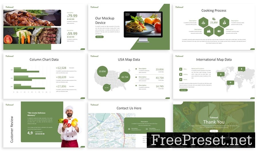 Nutriement - Healthy Food Google Slide Template MAFQ3CJ