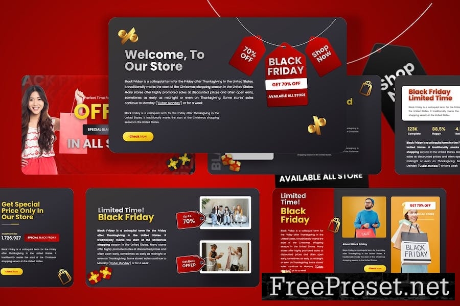 Offer - Black Friday Powerpoint Template P5EMT8H