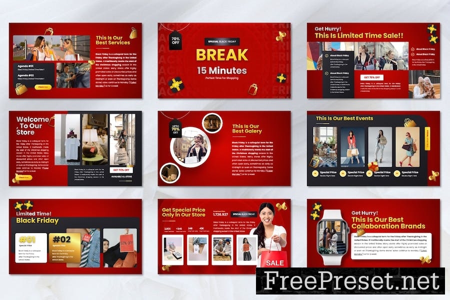 Offer - Black Friday Powerpoint Template P5EMT8H