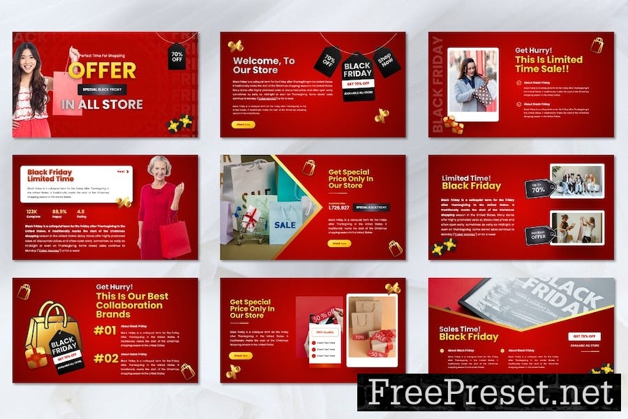 Offer - Black Friday Powerpoint Template P5EMT8H