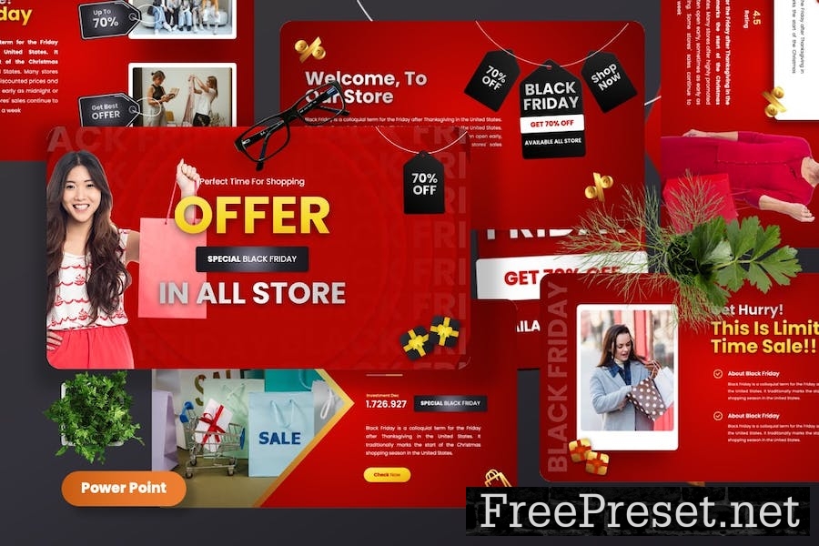 Offer - Black Friday Powerpoint Template P5EMT8H