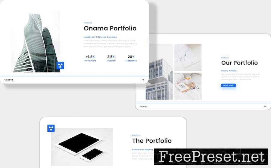 Onama - Company Profile PowerPoint Template BE8MDXJ