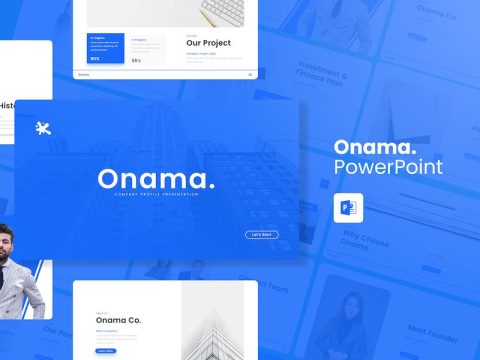 Onama - Company Profile PowerPoint Template BE8MDXJ