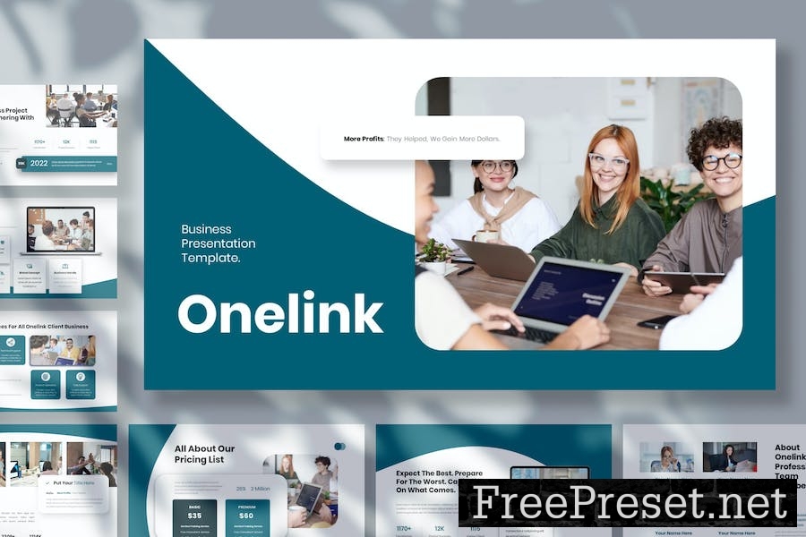 Onelink - Business Presentation Google Slide Templ FHJEQHD