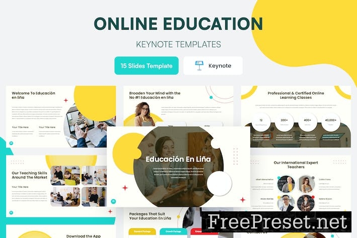 Online Education Presentation Template - Keynote D429WQR