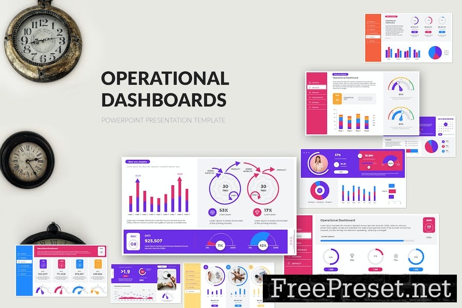 Operational Dashboards PowerPoint Presentation U8FKR2S