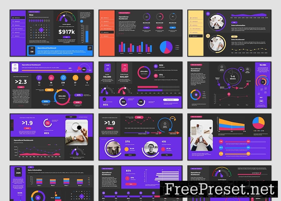 Operational Dashboards PowerPoint Presentation U8FKR2S