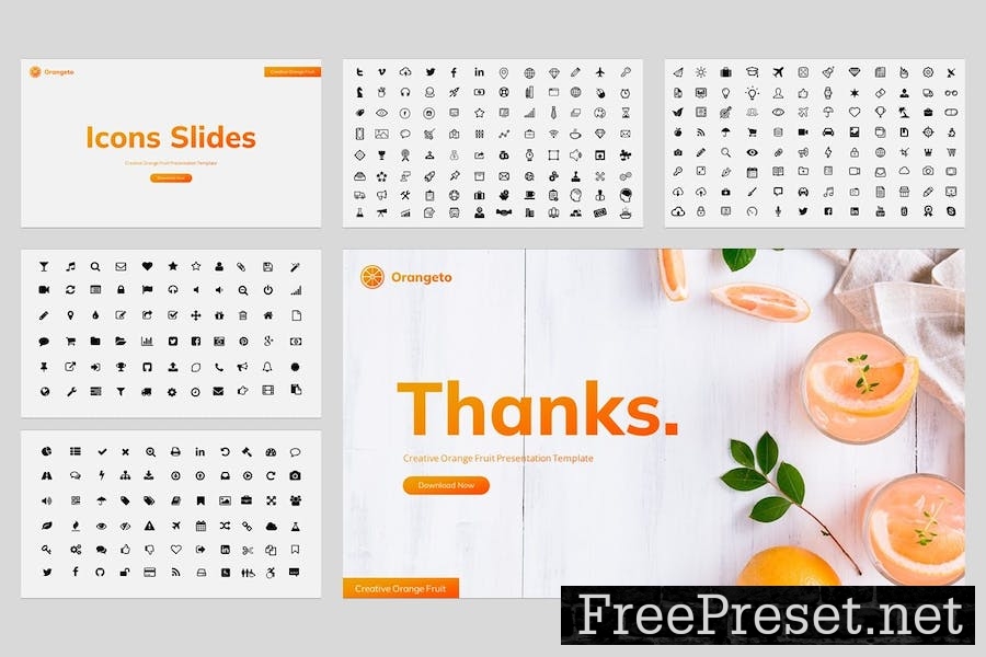 Orangeto - Fresh Fruit Google Slides Template