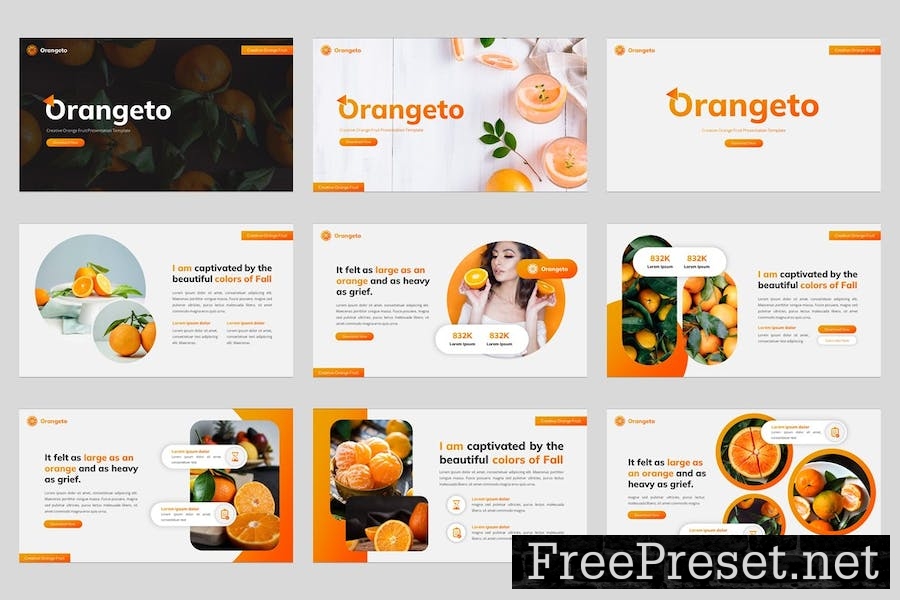 Orangeto - Fresh Fruit Google Slides Template