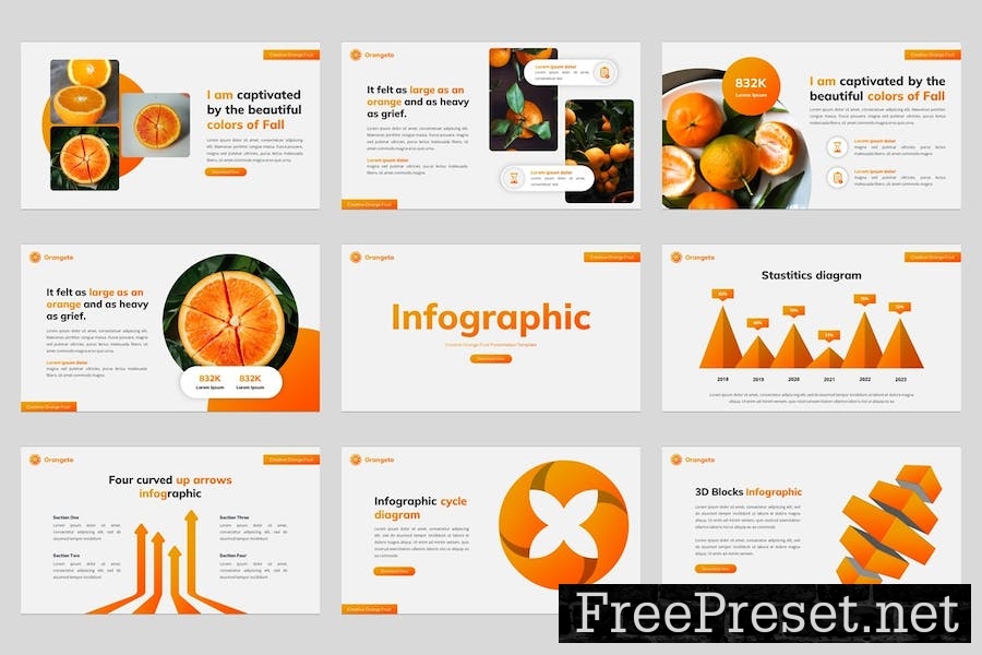 Orangeto - Fresh Fruit Google Slides Template