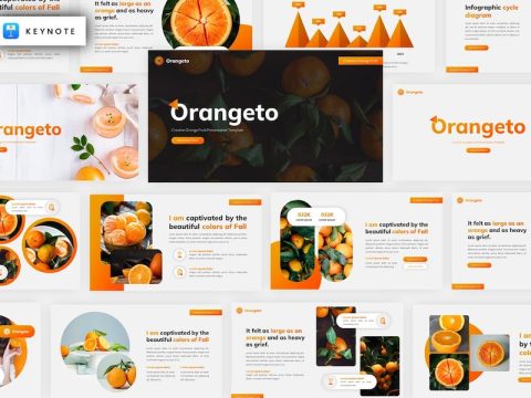 Orangeto - Fresh Fruit Keynote Template G8VWSAE