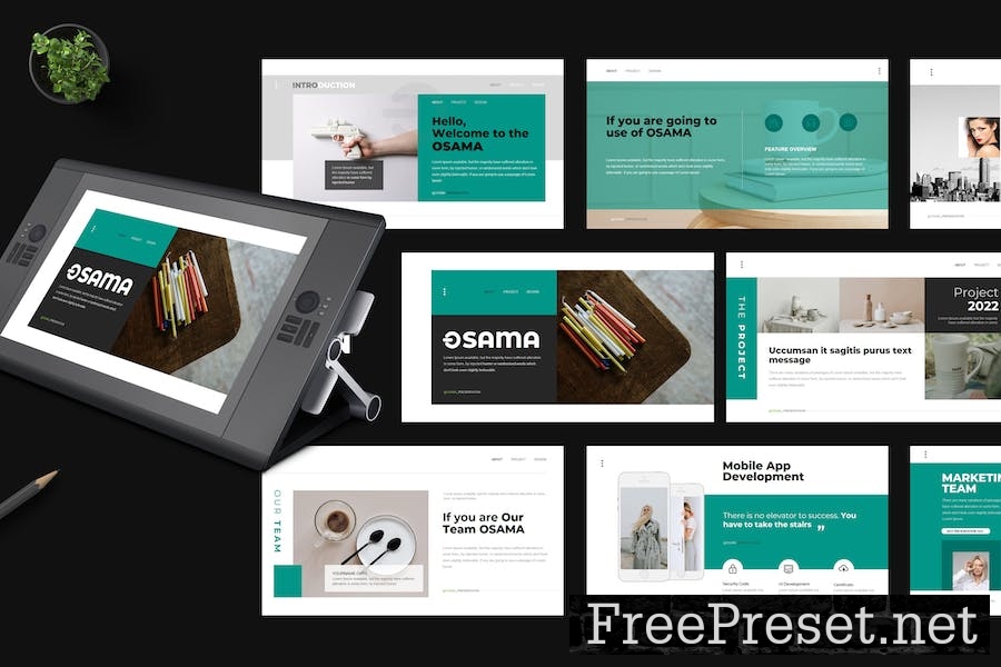 Osama - Powerpoint Template 39HDA95