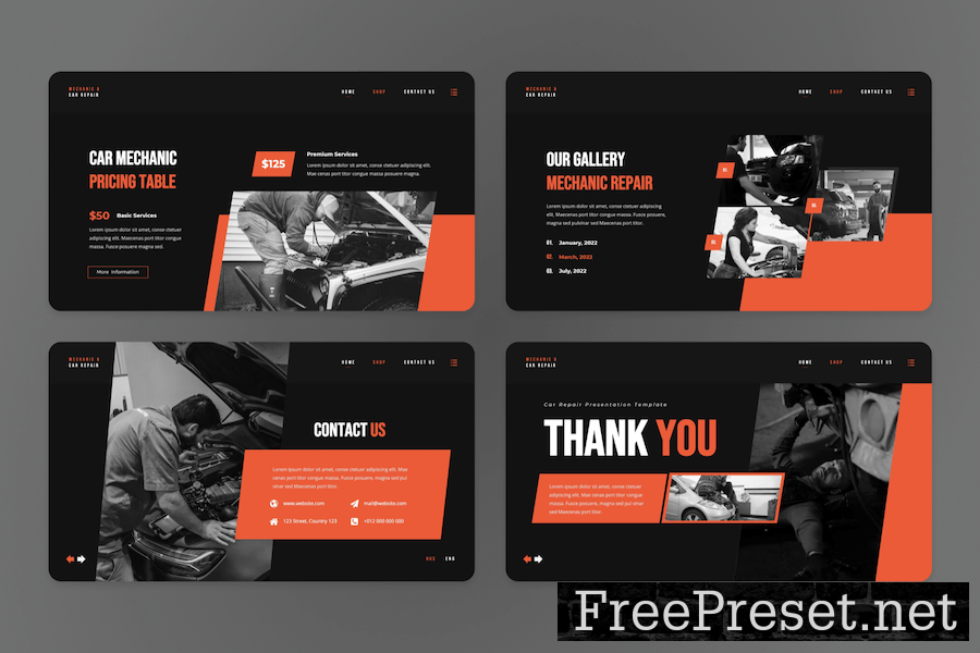 Ostero - Mechanic Car Repair Keynote Template 5FAFMYK