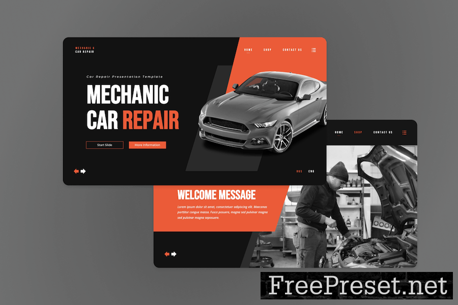 Ostero - Mechanic Car Repair Powerpoint Template Z7CSJ8Z