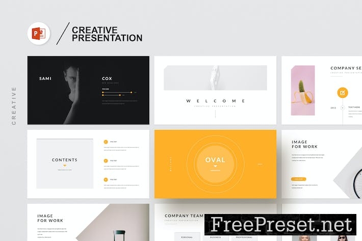 Oval Creative Powerpoint Presentation RM6X5V9