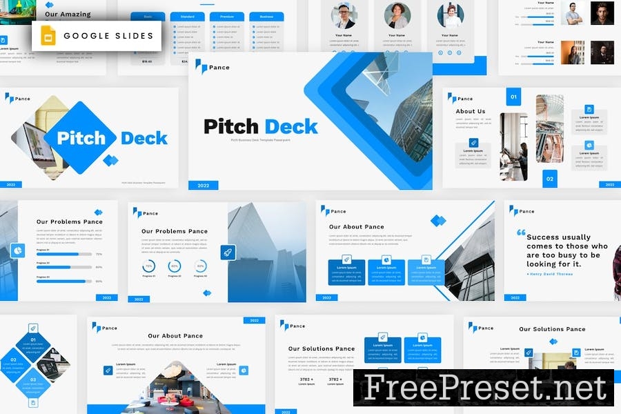 Pance - Business Pitch deck Google Slides Template T8W4BV4