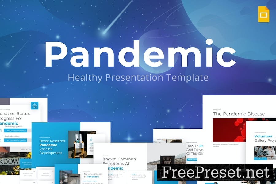 Pandemic Sky Blue Modern Medical Google Slides