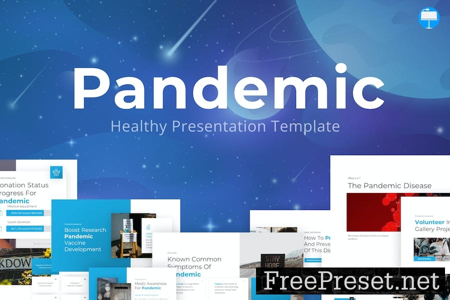 Pandemic Sky Blue Modern Medical Keynote A7PMNB2