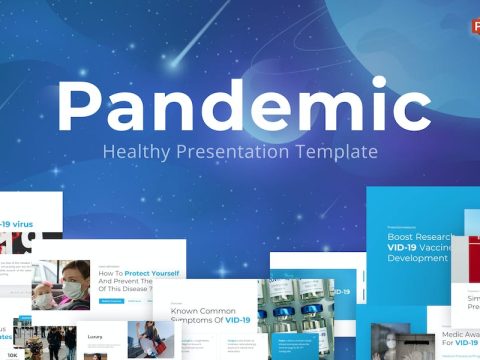 Pandemic Sky Blue Modern Medical PowerPoint AEGBXML