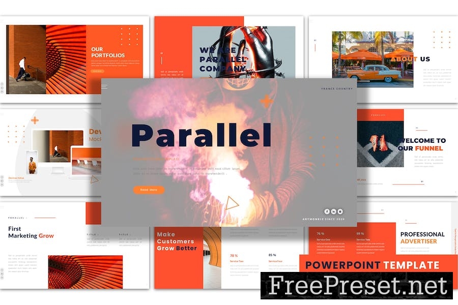 Parallel Slides - PowerPoint Presentation Template 3G7KRG6