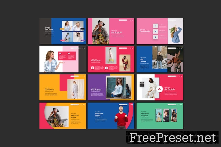 Pastel Fashion Google Slide Template FEATPUG