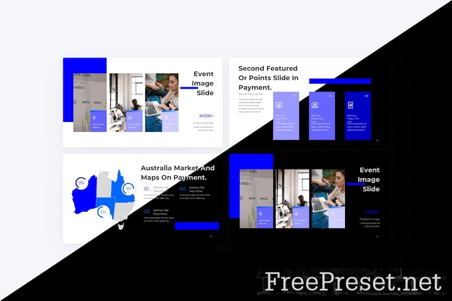 Payment Blue Finance PowerPoint Template H9DL6WP