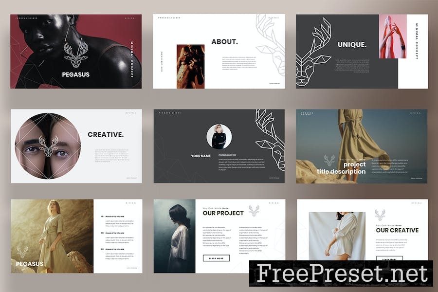 Pegasus Powerpoint Template ABN5YD7