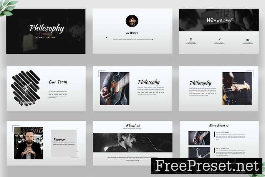 Philosophy Powerpoint Template X29KZU7