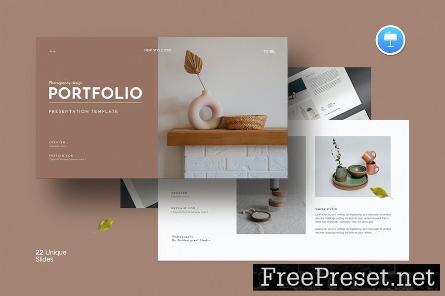 Photography Portfolio Keynote Template ASK75CB