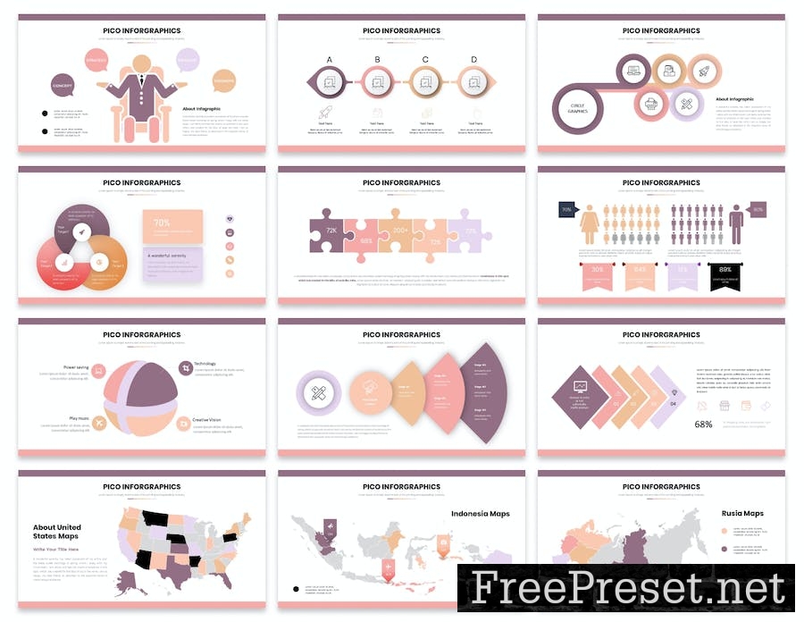 Pico Infographic Presentation Powerpoint Template