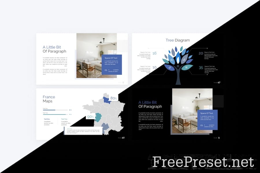 Picturesque Blue Minimalist Business Google Slides