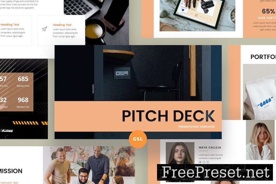 PITCH DECK Google Slides Template 57LL422