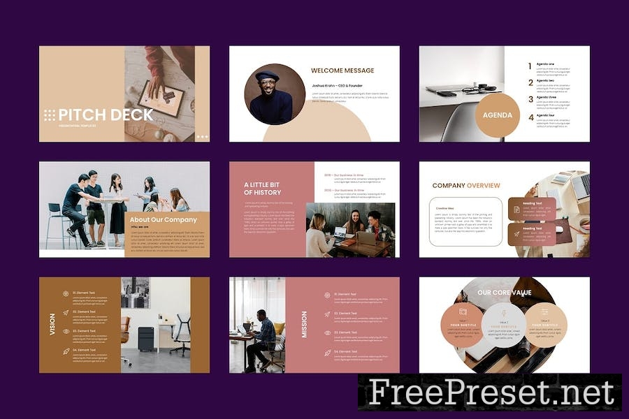 PITCH DECK Google Slides Template DY8EFPF