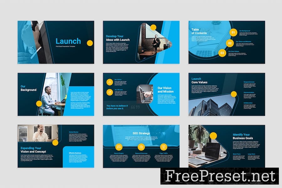 Pitch Deck Keynote Presentation Template LNF3J8J