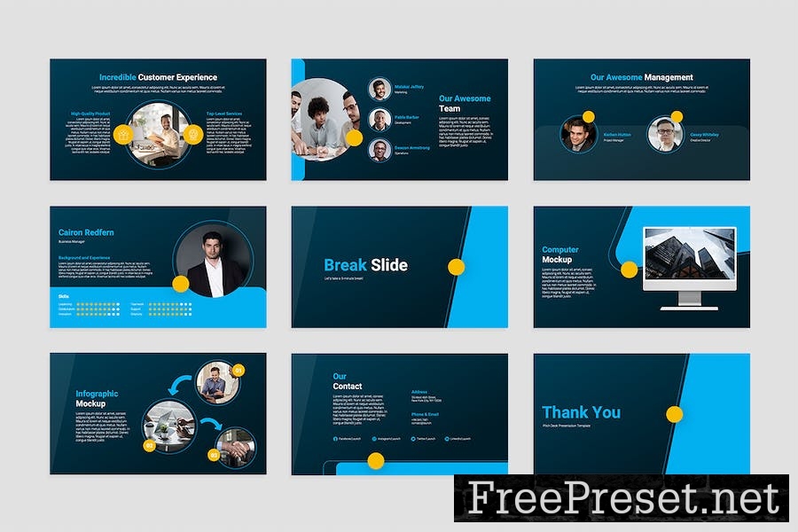 Pitch Deck Keynote Presentation Template LNF3J8J