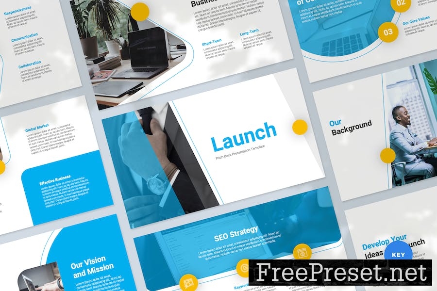 Pitch Deck Keynote Presentation Template LNF3J8J