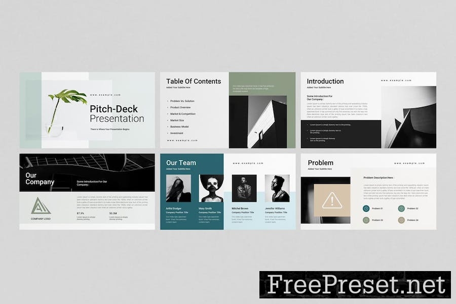 Pitch Deck PowerPoint Presentation Template 29WVFYQ